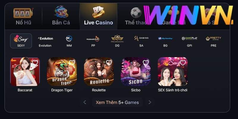 Giới thiệu về casino Winvn